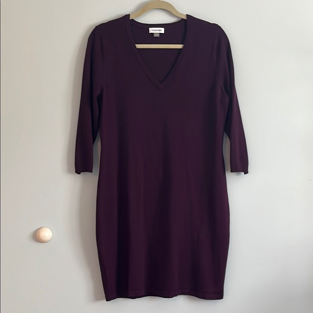 Calvin Klein Women's Wine Knit I Dress